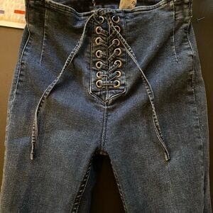 Size 26 free people tie skinny jeans